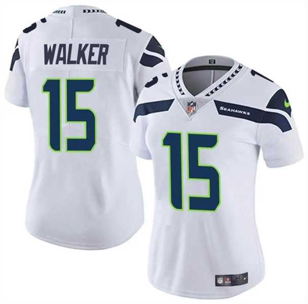 Women%27s Seattle Seahawks #15 P.J. Walker White Vapor Limited Football Stitched Jersey(Run Small) Dzhi